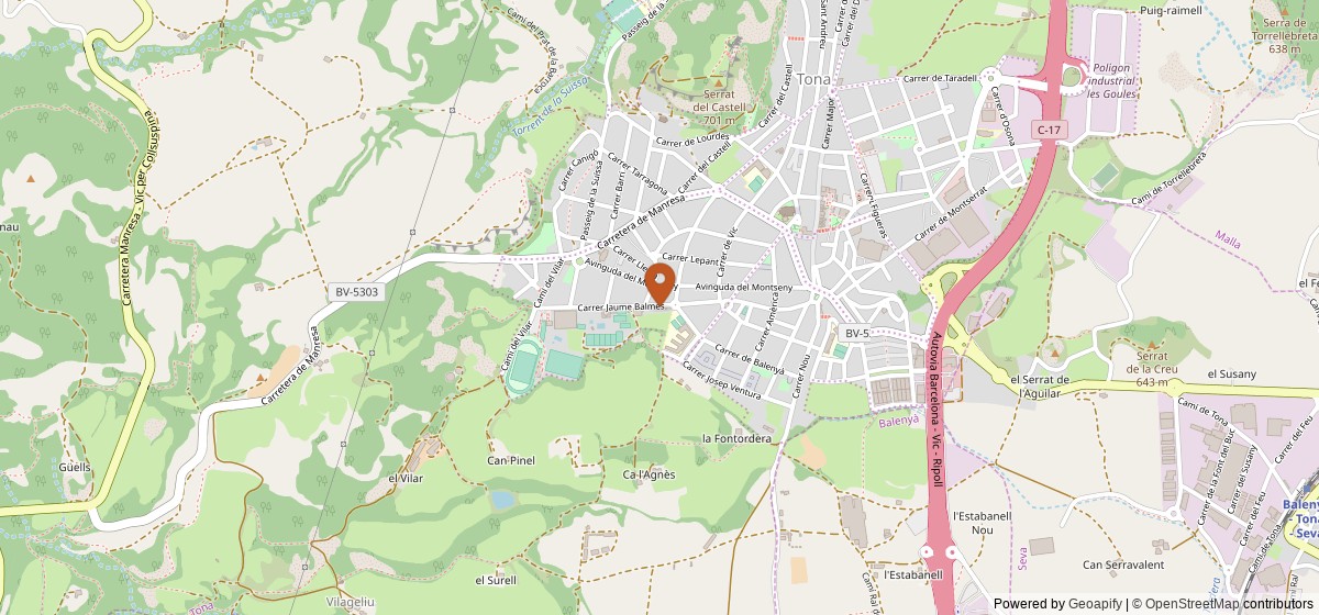 Mapa de Espai Muriel Casals