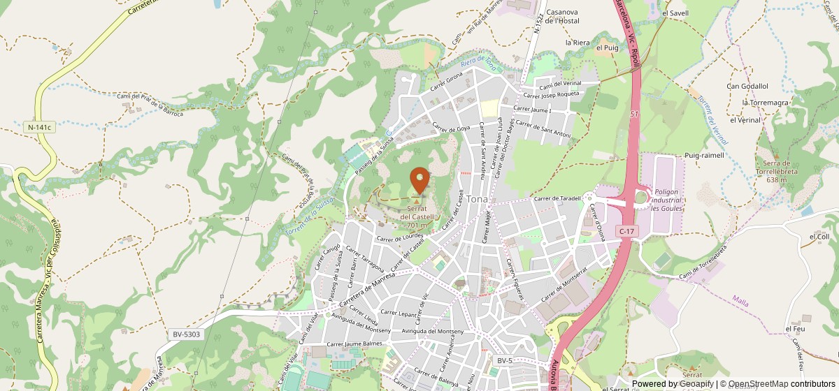 Mapa de Tona