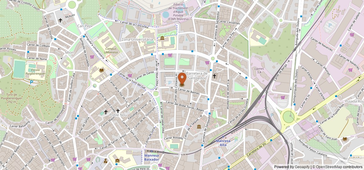 Mapa de Biblioteca Ateneu Les Bases de Manresa