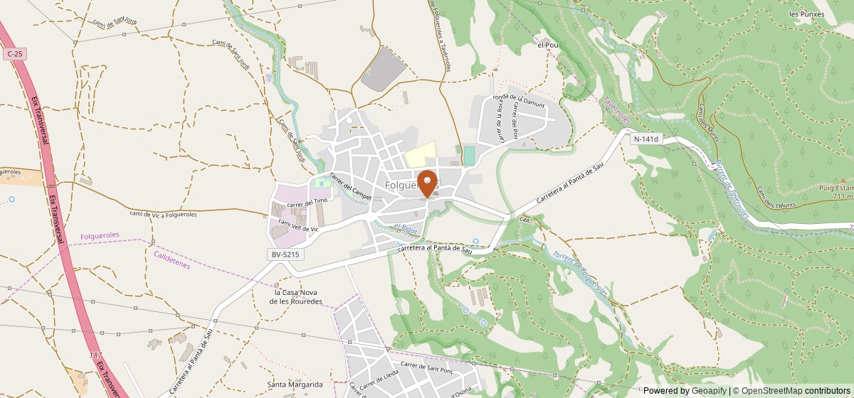 Mapa de Plaça Verdaguer de Folgueroles
