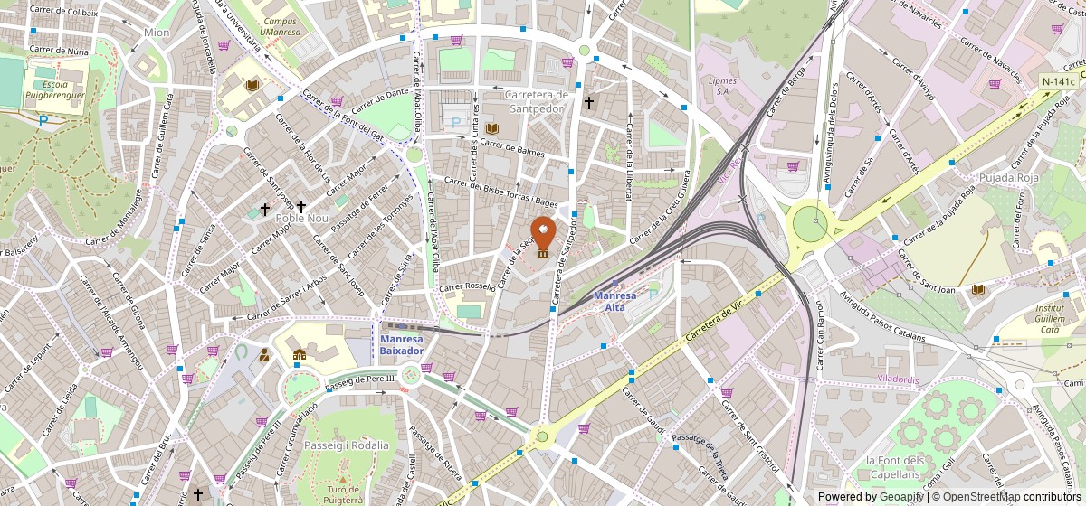 Mapa de Museu de l'Aigua i el Tèxtil
