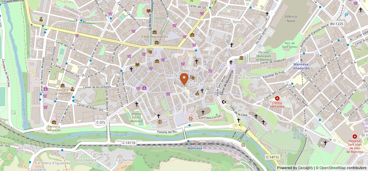 Mapa de Centre Històric de Manresa