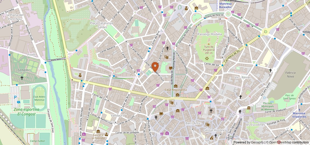 Mapa de Plaça Independència, Manresa
